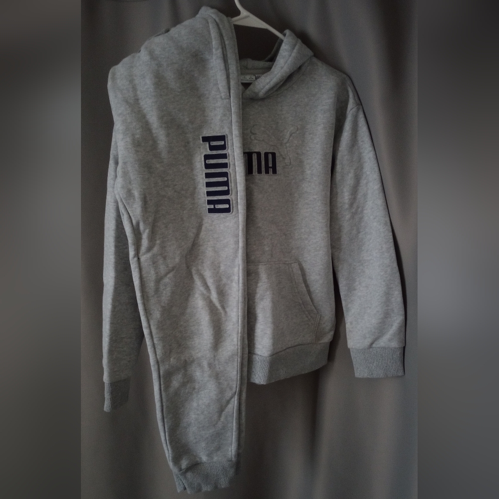 Puma Gray Sweatsuit Boys L 14/16
